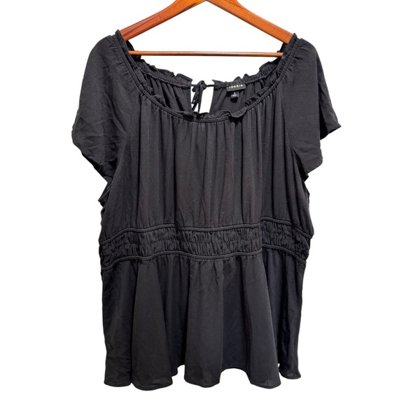 Torrid Babydoll Washable Gauze Short Sleeve Top Size 3x - Picture 5 of 13